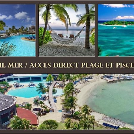 Tres Bel Appartement Avec Vue Mer, Acces Direct A La Plage Et Piscine Surveillee Saint-Francois  Exteriör bild